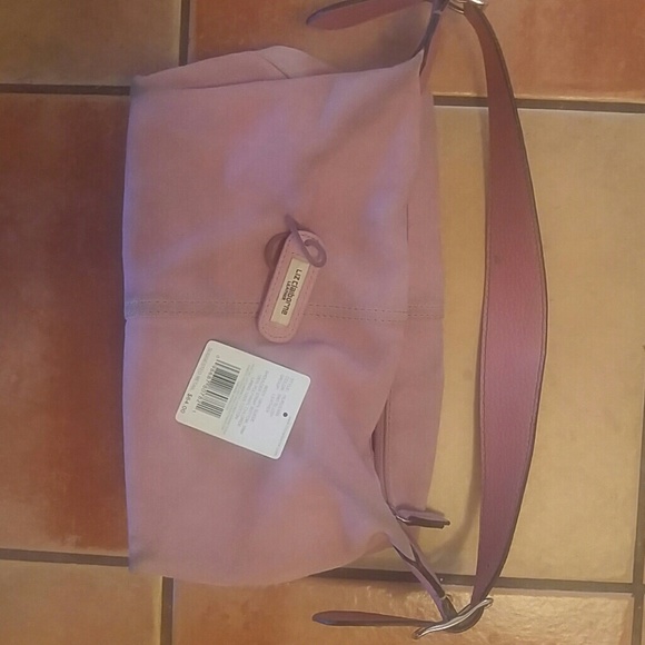 Liz Claiborne small pink leather suede bag - Picture 3 of 9
